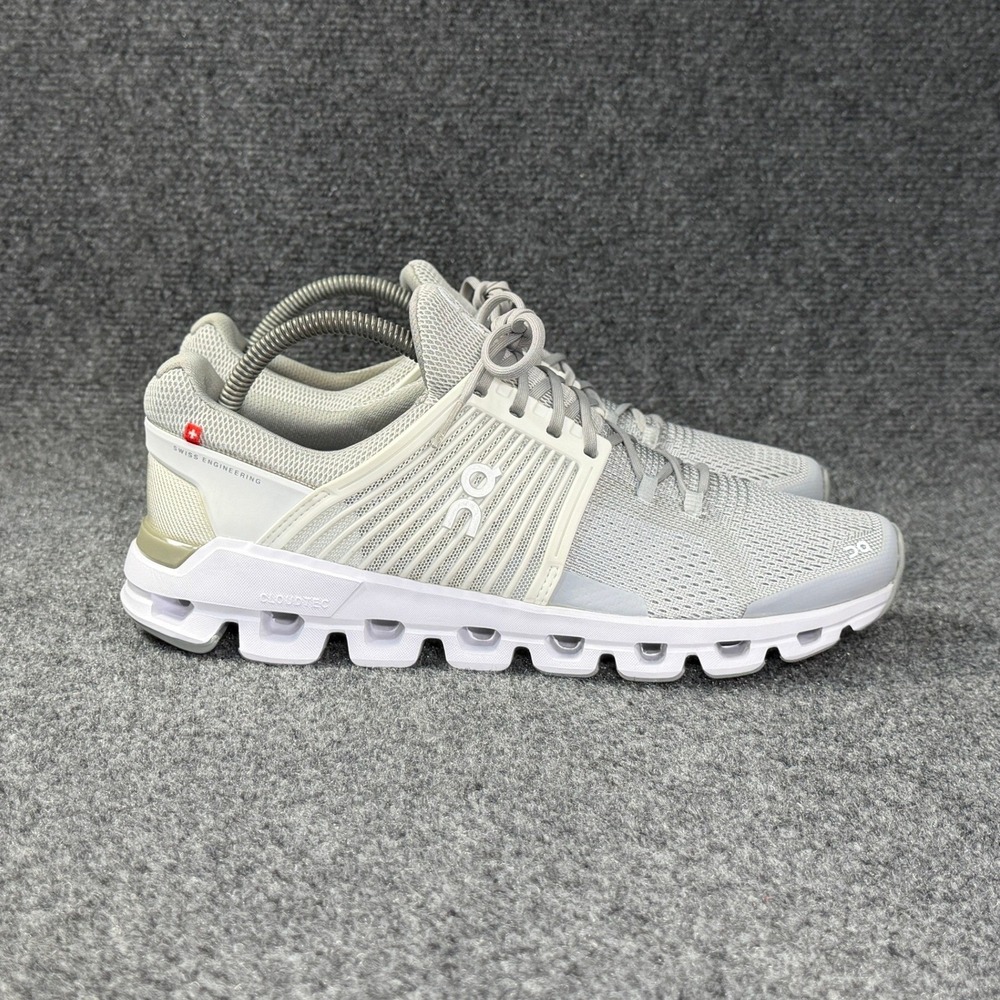 On Running Cloudswift Shoes Womens 10.5 Grey White Athletic Run Training Sneaker
